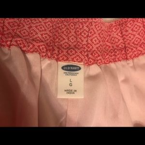 Old Navy Red and white skirt